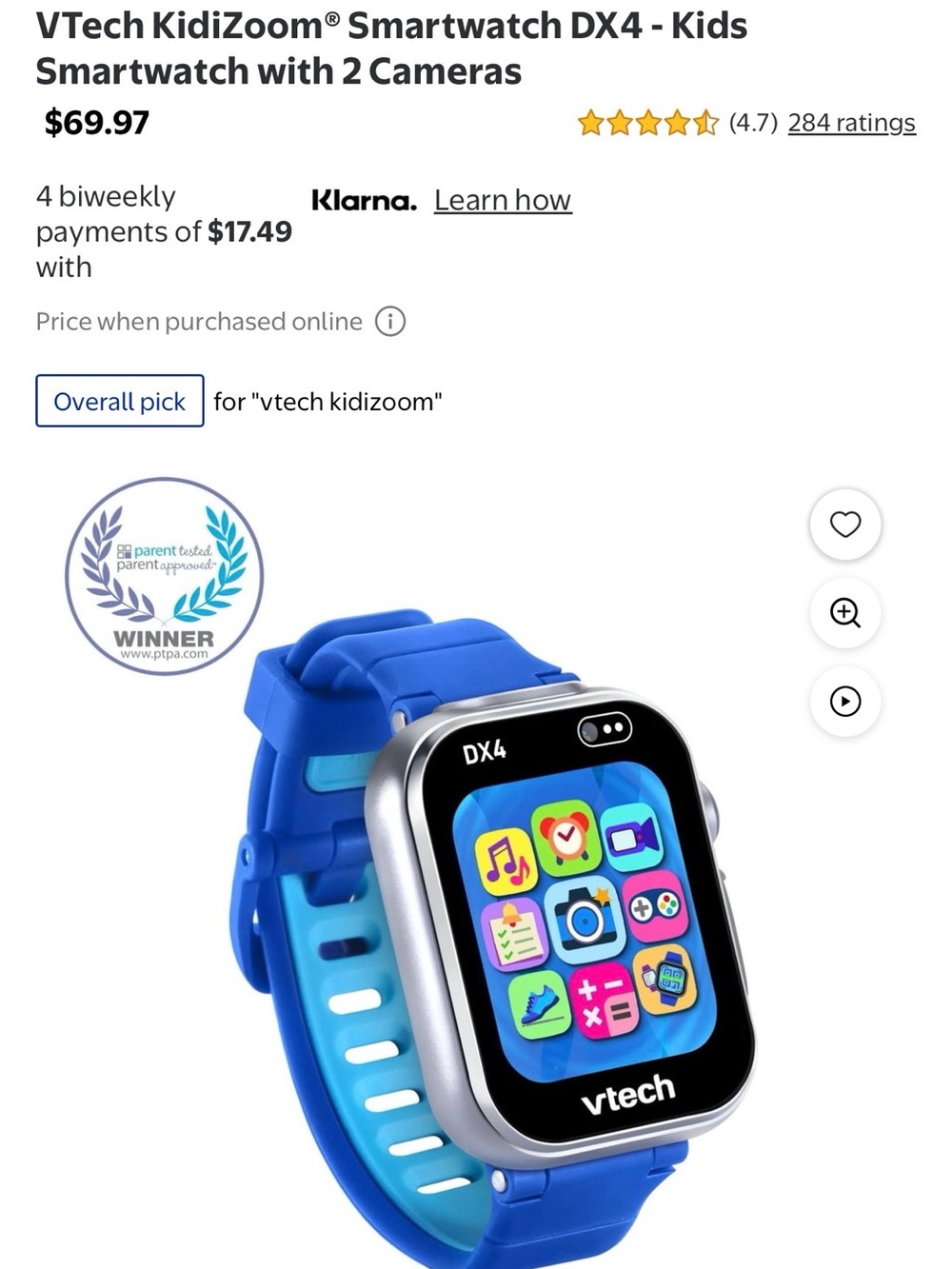 KidiZoom DX4 Kids Smartwatch - Blue
